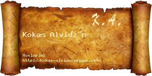 Kokas Alvián névjegykártya